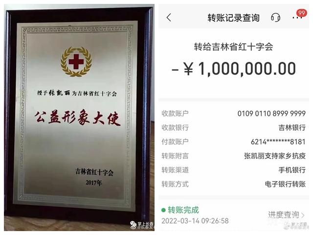 张凯丽向家乡吉林捐款100万抗疫(中国国家话剧院国家一级演员张凯丽)(图2) 张凯丽向家乡吉林捐款100万抗疫(中国国家话剧院国家一级演员张凯丽)(图2)