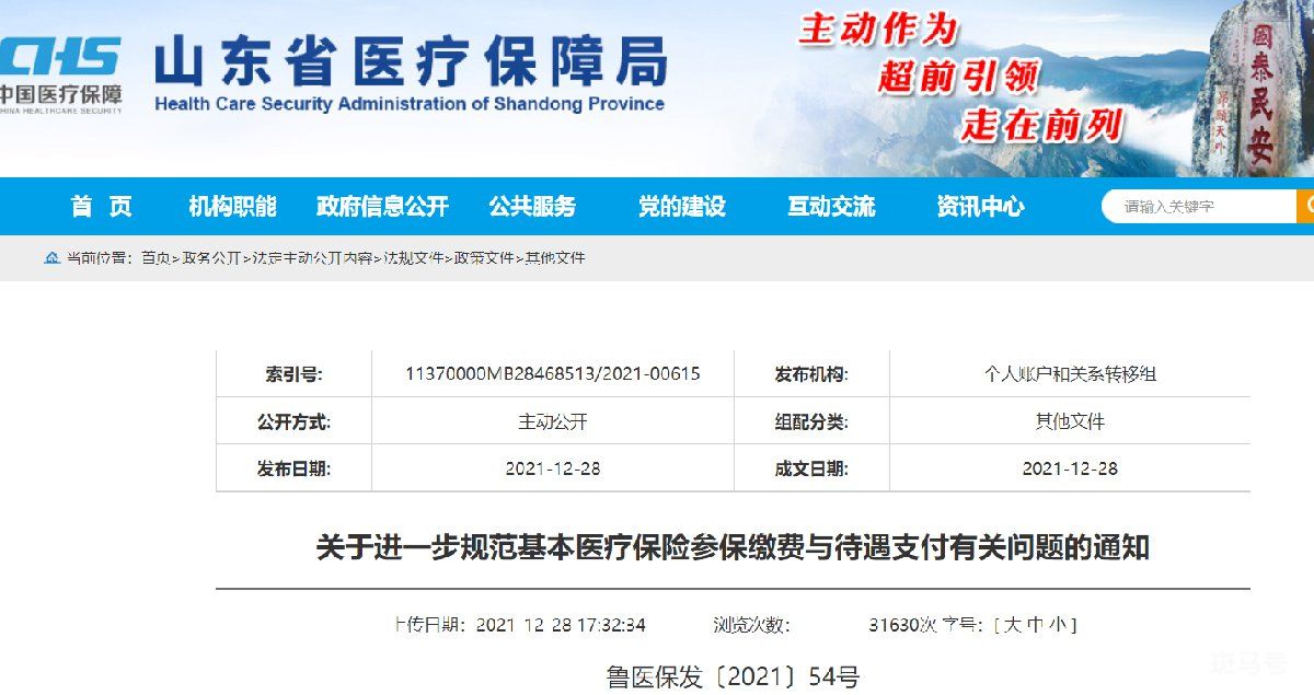山东省关于进一步规范基本医疗保险参保缴费与待遇支付有关问题公告（附详情）