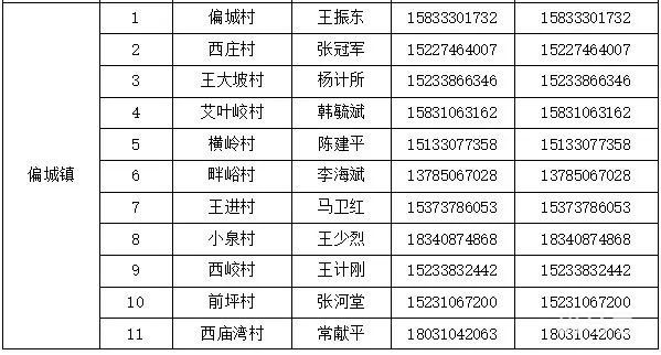 邯郸涉县各村和社区报备电话汇总（附详情）(图11)