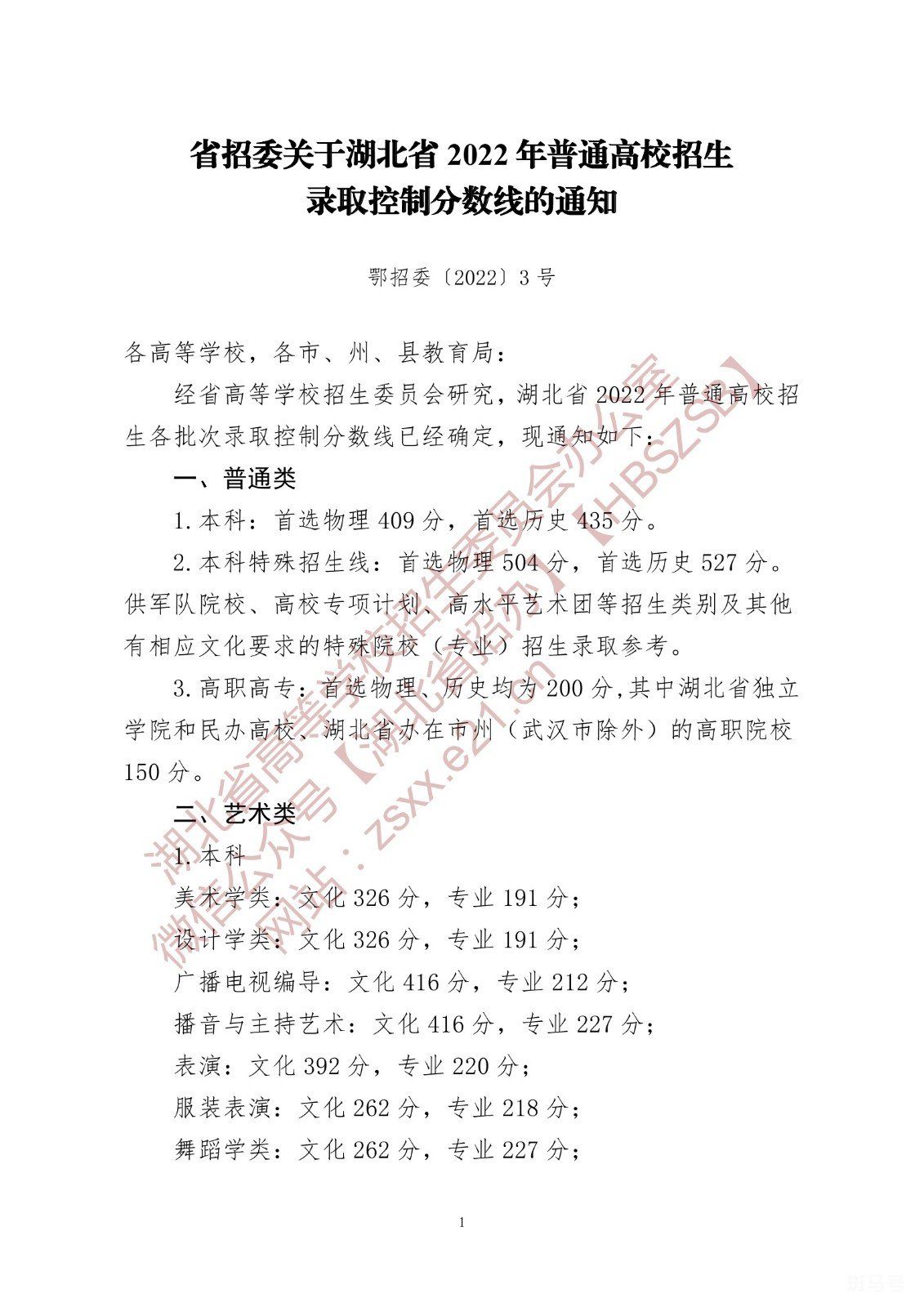 2022年湖北高考分数线已公布（附详情）
