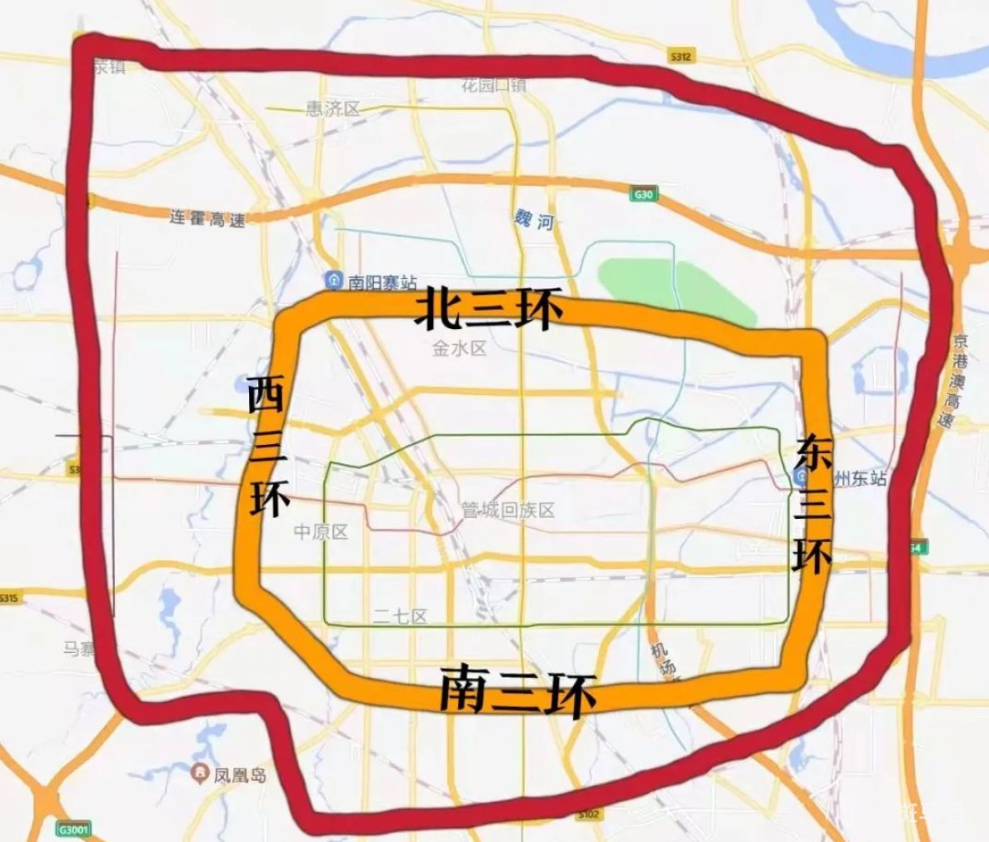 荥阳市货车限行区域图图片