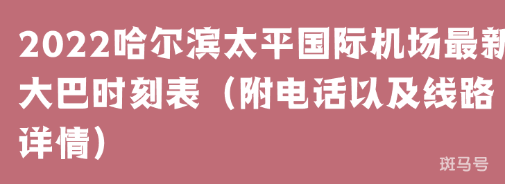 2022哈尔滨太平国际机场最新大巴时刻表(附电话以及线路详情)(图1) 2022哈尔滨太平国际机场最新大巴时刻表(附电话以及线路详情)(图1)