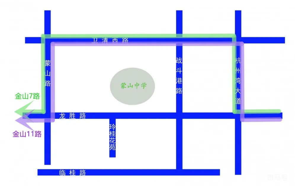 2022金山中考考点公交路线调整安排（附详情）(图2)