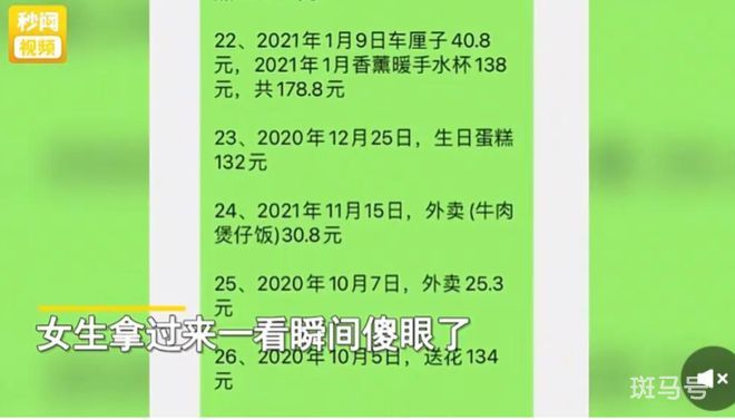 情侣分手男子当场甩出2年消费清单 女生要走法律程序 到底什么情况呢(图4)