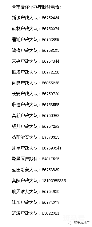 西安政府办事通讯录大全（附详情）(图4)