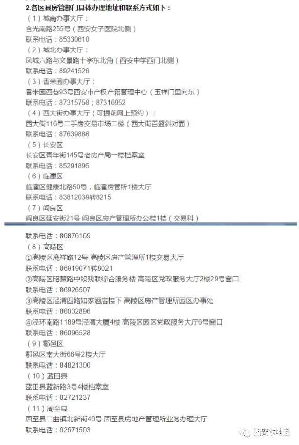 西安政府办事通讯录大全（附详情）(图3)
