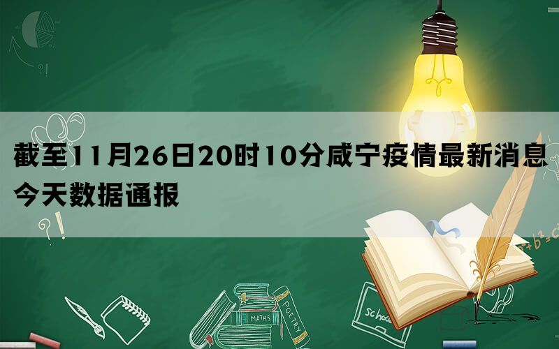 截至11月26日20时10分咸宁疫情最新消息今天数据通报