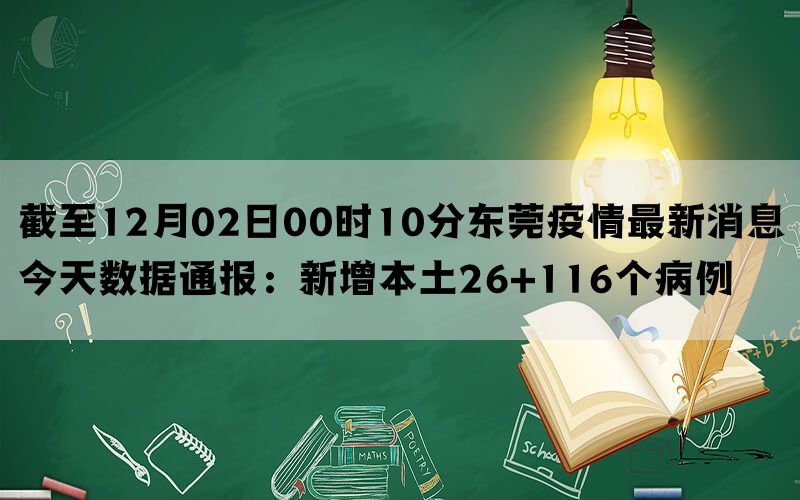 截至12月02日00时10分东莞疫情最新消息今天数据通报：新增本土26+116个病例