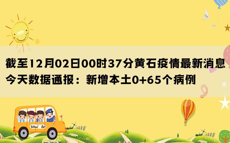 截至12月02日00时37分黄石疫情最新消息今天数据通报：新增本土0+65个病例