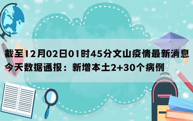 截至12月02日01时45分文山疫情最新消息今天数据通报：新增本土2+30个病例