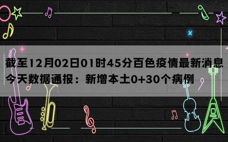 截至12月02日01时45分百色疫情最新消息今天数据通报：新增本土0+30个病例