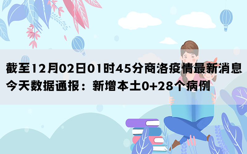 截至12月02日01时45分商洛疫情最新消息今天数据通报：新增本土0+28个病例(图1)