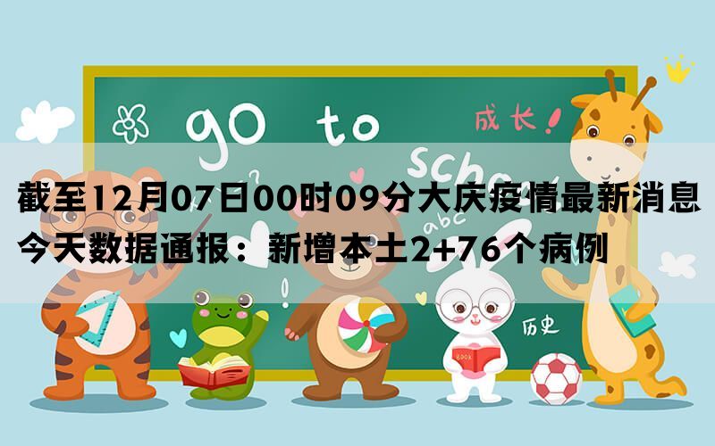 截至12月07日00时09分大庆疫情最新消息今天数据通报：新增本土2+76个病例