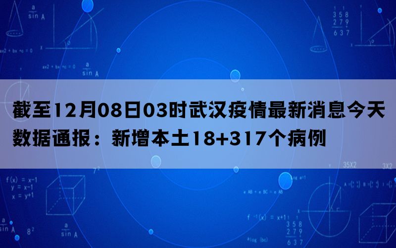 截至12月08日03时武汉疫情最新消息今天数据通报：新增本土18+317个病例