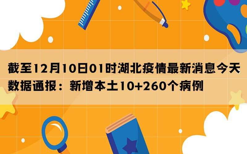 截至12月10日01时湖北疫情最新消息今天数据通报：新增本土10+260个病例