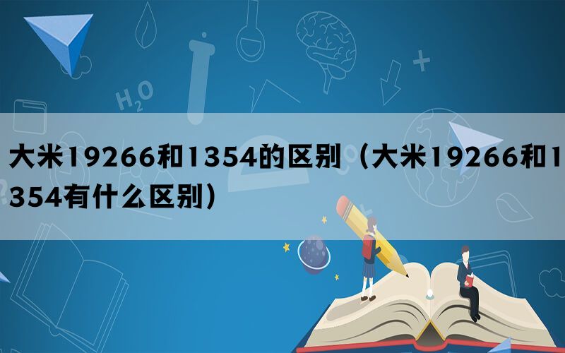 大米19266和1354的区别（大米19266和1354有什么区别）(图1)