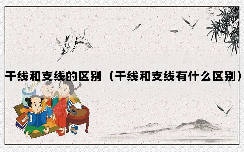 干线和支线的区别（干线和支线有什么区别）