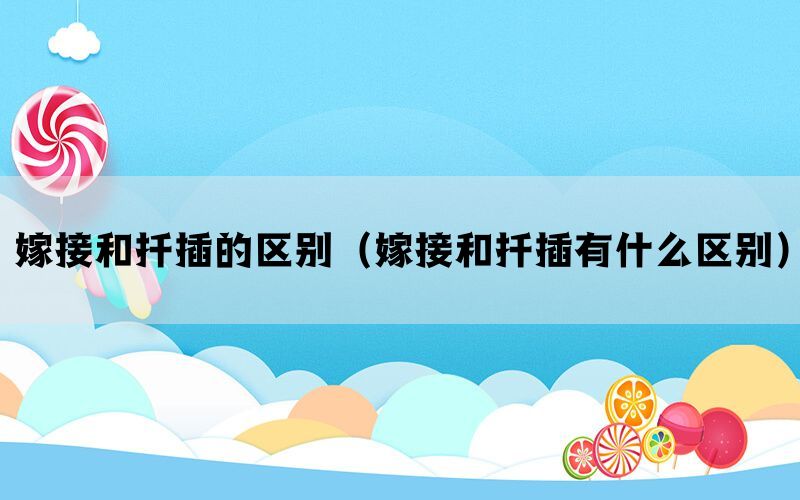 嫁接和扦插的区别(嫁接和扦插有什么区别) 嫁接和扦插的区别(嫁接和扦插有什么区别)