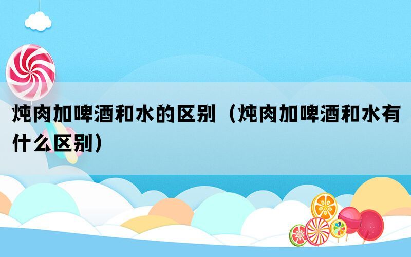 炖肉加啤酒和水的区别（炖肉加啤酒和水有什么区别）(图1)