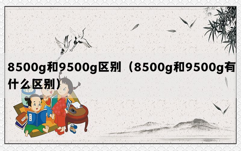 8500g和9500g区别（8500g和9500g有什么区别）(图1)