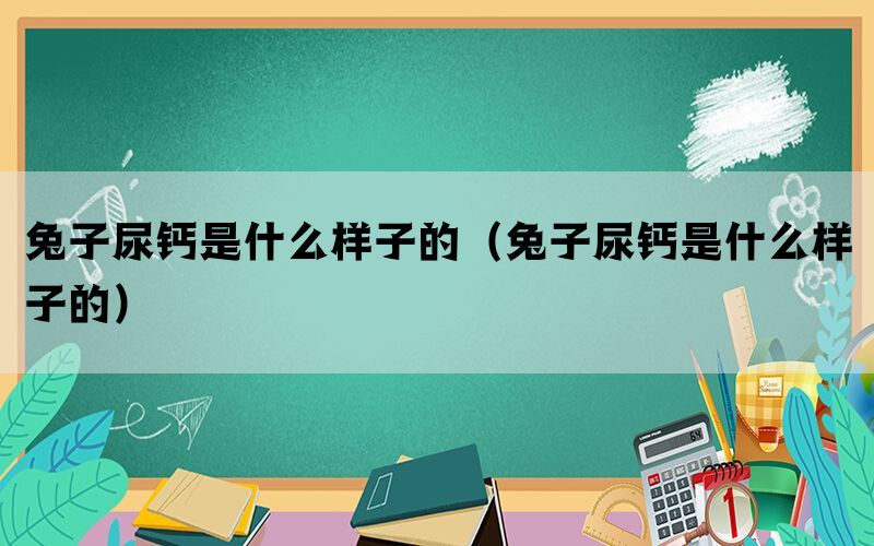 兔子尿钙是什么样子的（兔子尿钙是什么样子的）