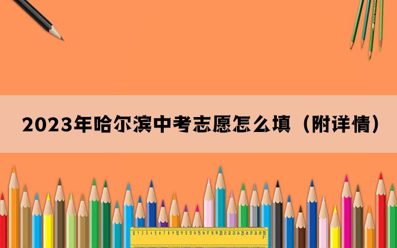 2023年哈尔滨中考志愿怎么填（附详情）