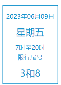 2023年6月9日北京限行尾号多少查询（附详情）