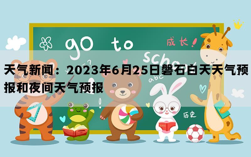 天气新闻：2023年6月25日磐石白天天气预报和夜间天气预报