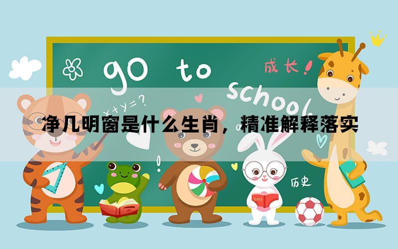 净几明窗是什么生肖，精准解释落实
