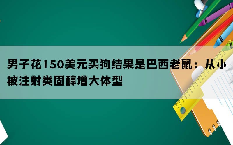 男子花150美元买狗结果是巴西老鼠：从小被注射类固醇增大体型(图1)