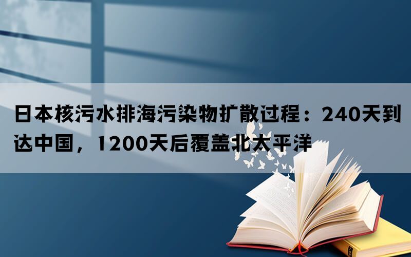 日本核污水排海污染物扩散过程：240天到达中国，1200天后覆盖北太平洋(图1)