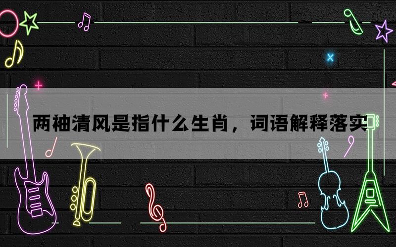 两袖清风是指什么生肖，词语解释落实(图1)