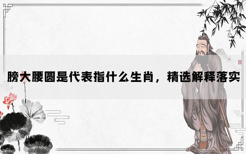 膀大腰圆是代表指什么生肖，精选解释落实(图1)
