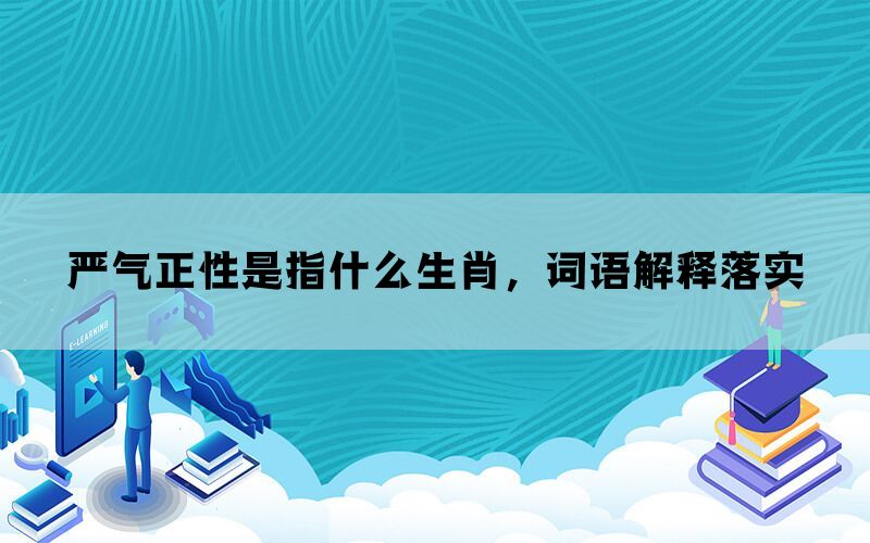 严气正性是指什么生肖，词语解释落实